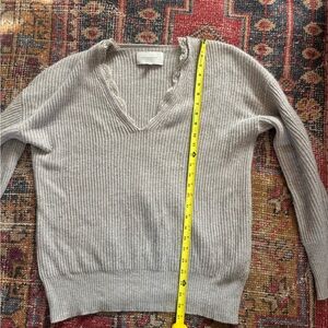 Brochu Walker Light Gray V-Neck Sweater